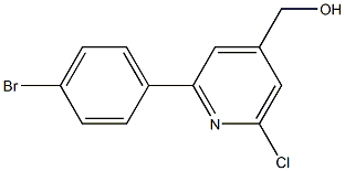 (2-(4-BROMOPHENYL)-6-CHLOROPYRIDIN-4-YL)METHANOL Struktur