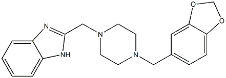 2-([4-(1,3-BENZODIOXOL-5-YLMETHYL)PIPERAZIN-1-YL]METHYL)-1H-BENZIMIDAZOLE Struktur