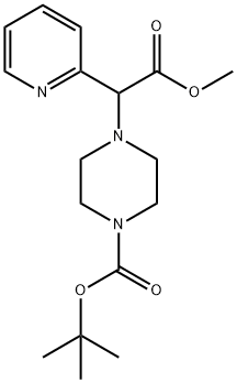 2-(4-BOC-PIPERAZINO)-2-(2-PYRIDYL)ACETIC ACID METHYL ESTER Struktur