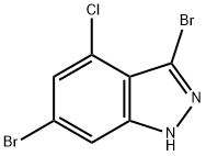 3,6-DIBROMO-4-CHLORO (1H)INDAZOLE Struktur