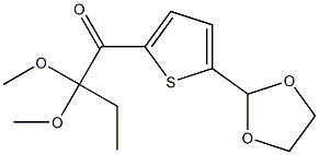 1,1-DIMETHOXYPROPYL 5-(1,3-DIOXOLAN-2-YL)-2-THIENYL KETONE Struktur