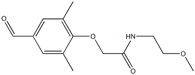 2-(4-FORMYL-2,6-DIMETHYLPHENOXY)-N-(2-METHOXYETHYL)ACETAMIDE Struktur