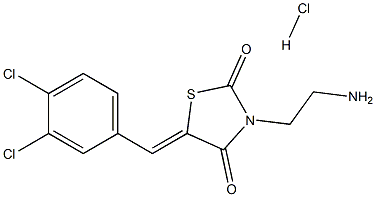 (5Z)-3-(2-AMINOETHYL)-5-(3,4-DICHLOROBENZYLIDENE)-1,3-THIAZOLIDINE-2,4-DIONE HYDROCHLORIDE Struktur