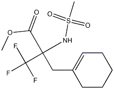 METHYL 2-(CYCLOHEX-1-EN-1-YLMETHYL)-3,3,3-TRIFLUORO-2-[(METHYLSULFONYL)AMINO]-PROPANOATE Struktur