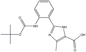 2-(2-TERT-BUTOXYCARBONYLAMINO-PHENYL)-5-METHYL-3H-IMIDAZOLE-4-CARBOXYLIC ACID Struktur