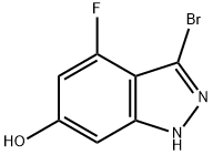 3-BROMO-4-FLUORO-6-HYDROXYINDAZOLE Struktur