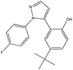 4-TERT-BUTYL-2-(1-(4-FLUOROPHENYL)-1H-PYRAZOL-5-YL)PHENOL Struktur