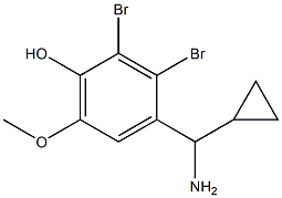 4-((1S)AMINOCYCLOPROPYLMETHYL)-2,3-DIBROMO-6-METHOXYPHENOL Struktur