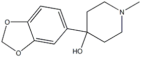 4-HYDROXY-4-[3,4-(METHYLENEDIOXY)PHENYL]-1-METHYLPIPERIDINE Struktur