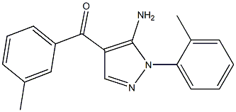 (5-AMINO-1-O-TOLYL-1H-PYRAZOL-4-YL)(M-TOLYL)METHANONE Struktur