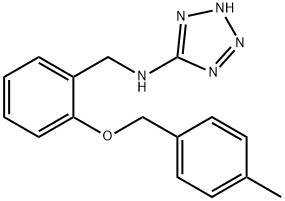 N-(2-((4-METHYLBENZYL)OXY)BENZYL)-2H-TETRAZOL-5-AMINE Struktur