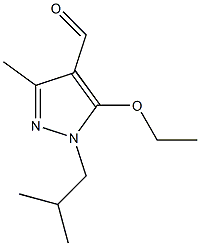 5-ETHOXY-1-ISOBUTYL-3-METHYL-1H-PYRAZOLE-4-CARBALDEHYDE Struktur