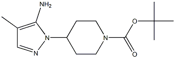 4-(5-AMINO-4-METHYL-PYRAZOL-1-YL)-PIPERIDINE-1-CARBOXYLIC ACID TERT-BUTYL ESTER Struktur