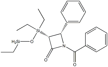 CIS-1-BENZOYL-4-PHENYL-3-TRIETHYLSILOXYL-AZETIDIN-2-ONE Struktur