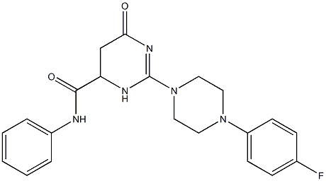 2-(4-(4-FLUOROPHENYL)PIPERAZIN-1-YL)-6-OXO-N-PHENYL-3,4,5,6-TETRAHYDROPYRIMIDINE-4-CARBOXAMIDE Struktur