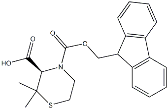 (R)-4-(((9H-FLUOREN-9-YL)METHOXY)CARBONYL)-2,2-DIMETHYLTHIOMORPHOLINE-3-CARBOXYLIC ACID Struktur