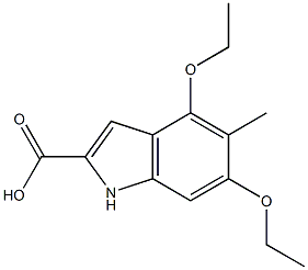 4,6-DIETHOXY-5-METHYL-1H-INDOLE-2-CARBOXYLIC ACID Struktur