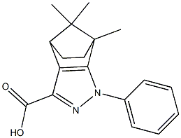 1,10,10-TRIMETHYL-3-PHENYL-3,4-DIAZATRICYCLO[5.2.1.0(2,6)]DECA-2(6),4-DIENE-5-CARBOXYLIC ACID Struktur