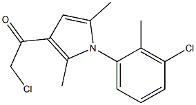 2-CHLORO-1-[1-(3-CHLORO-2-METHYLPHENYL)-2,5-DIMETHYL-1H-PYRROL-3-YL]ETHANONE Struktur