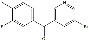 3-BROMO-5-(3-FLUORO-4-METHYLBENZOYL)PYRIDINE Struktur