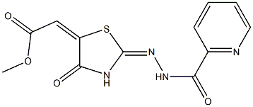 METHYL (2E)-{(2E)-4-OXO-2-[(PYRIDIN-2-YLCARBONYL)HYDRAZONO]-1,3-THIAZOLIDIN-5-YLIDENE}ACETATE