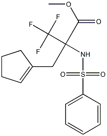 METHYL 2-(CYCLOPENT-1-EN-1-YLMETHYL)-3,3,3-TRIFLUORO-2-[(PHENYLSULFONYL)AMINO]-PROPANOATE Struktur