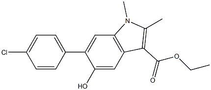 ETHYL 6-(4-CHLOROPHENYL)-5-HYDROXY-1,2-DIMETHYL-1H-INDOLE-3-CARBOXYLATE