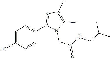 2-[2-(4-HYDROXY-PHENYL)-4,5-DIMETHYL-IMIDAZOL-1-YL]-N-ISOBUTYL-ACETAMIDE Struktur