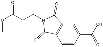 2-(3-METHOXY-3-OXOPROPYL)-1,3-DIOXOISOINDOLINE-5-CARBOXYLIC ACID Struktur