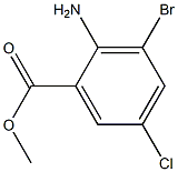 METHYL 2-AMINO-3-BROMO-5-CHLOROBENZOATE Struktur