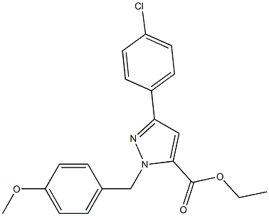 ETHYL 1-(4-METHOXYBENZYL)-3-(4-CHLOROPHENYL)-1H-PYRAZOLE-5-CARBOXYLATE Struktur