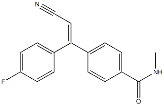 4-[(Z)-2-CYANO-1-(4-FLUOROPHENYL)VINYL]-N-METHYLBENZAMIDE Struktur