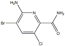 6-AMINO-5-BROMO-3-CHLOROPYRIDINE-2-CARBOXAMIDE Struktur