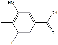 3-FLUORO-5-HYDROXY-4-METHYLBENZOIC ACID Struktur