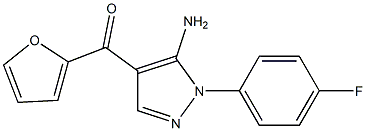 (5-AMINO-1-(4-FLUOROPHENYL)-1H-PYRAZOL-4-YL)(FURAN-2-YL)METHANONE Struktur