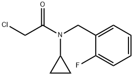 2-CHLORO-N-CYCLOPROPYL-N-(2-FLUOROBENZYL)ACETAMIDE Struktur