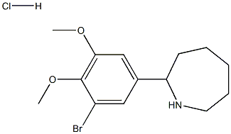 2-(3-BROMO-4,5-DIMETHOXYPHENYL)AZEPANE HYDROCHLORIDE Struktur