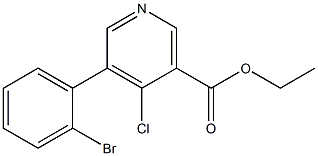 5-(2-BROMOPHENYL)-4-CHLORONICOTINIC ACID ETHYL ESTER Struktur