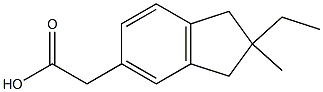 (2-ETHYL-2-METHYL-INDAN-5-YL)-ACETIC ACID Struktur