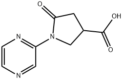 5-OXO-1-PYRAZIN-2-YLPYRROLIDINE-3-CARBOXYLIC ACID Struktur