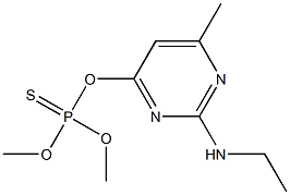 2-(ETHYLAMINO)-6-METHYL-4-PYRIMIDINYL DIMETHYL PHOSPHOROTHIOATE Struktur