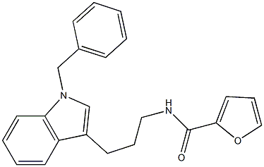 N-[3-(1-BENZYL-1H-INDOL-3-YL)PROPYL]-2-FURAMIDE Struktur