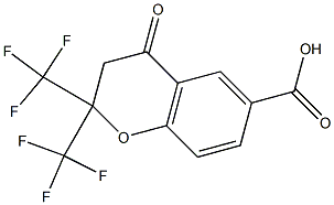 4-OXO-2,2-BIS(TRIFLUOROMETHYL)CHROMANE-6-CARBOXYLIC ACID Struktur