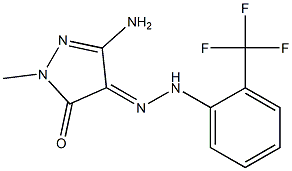 (4Z)-3-AMINO-1-METHYL-1H-PYRAZOLE-4,5-DIONE 4-{[2-(TRIFLUOROMETHYL)PHENYL]HYDRAZONE} Struktur