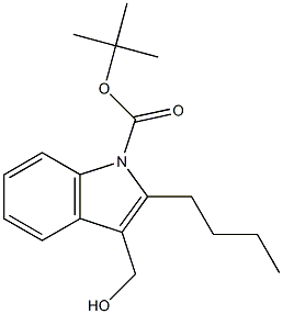 2-BUTYL-3-HYDROXYMETHYL-INDOLE-1-CARBOXYLIC ACID TERT-BUTYL ESTER Struktur