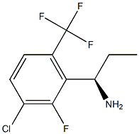 (1R)-1-[3-CHLORO-2-FLUORO-6-(TRIFLUOROMETHYL)PHENYL]PROPYLAMINE Struktur