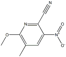 6-METHOXY-5-METHYL-3-NITROPYRIDINE-2-CARBONITRILE Struktur