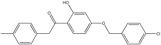 1-(4-(4-CHLOROBENZYLOXY)-2-HYDROXYPHENYL)-2-P-TOLYLETHANONE Struktur