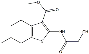 METHYL 2-(GLYCOLOYLAMINO)-6-METHYL-4,5,6,7-TETRAHYDRO-1-BENZOTHIOPHENE-3-CARBOXYLATE Struktur