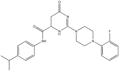 2-(4-(2-FLUOROPHENYL)PIPERAZIN-1-YL)-N-(4-ISOPROPYLPHENYL)-6-OXO-3,4,5,6-TETRAHYDROPYRIMIDINE-4-CARBOXAMIDE Struktur